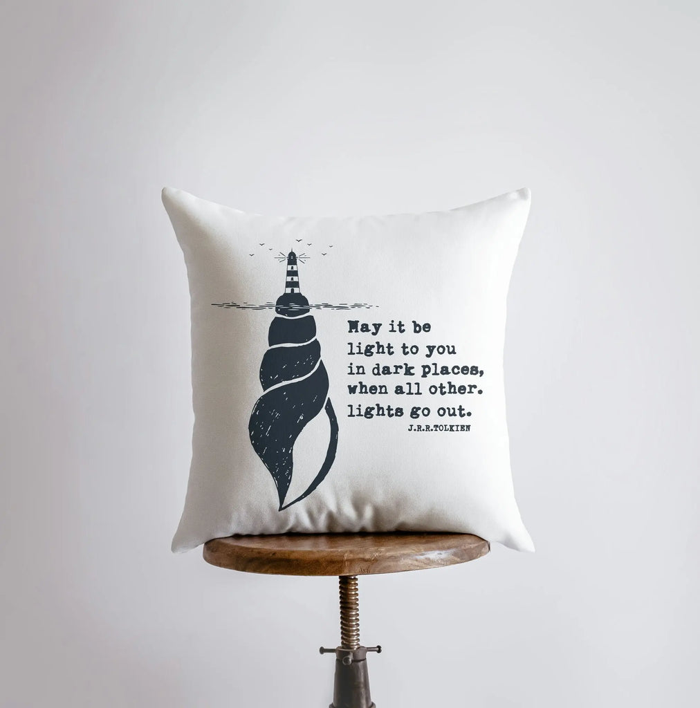 Light to You | When all Other Lights go Out | Vintage Ocean | Inspirational Decor | Motivational Quotes | Bedroom Decor UniikPillows