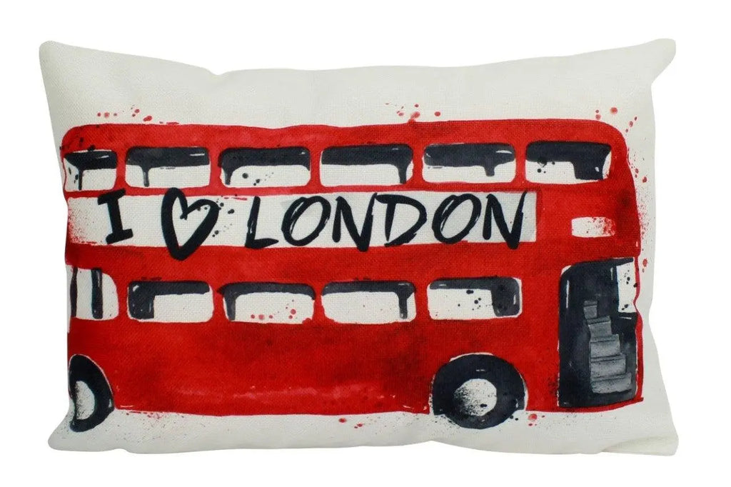 London Bus | Adventure Time | 18x12 | Pillow Cover | Wander lust | Throw Pillow | Travel Decor | Travel Gifts | Gift for Friend | Dorm Decor UniikPillows