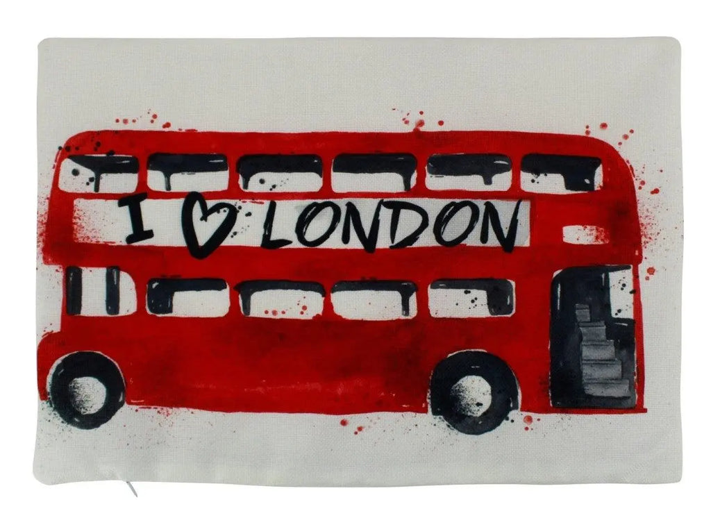 London Bus | Adventure Time | 18x12 | Pillow Cover | Wander lust | Throw Pillow | Travel Decor | Travel Gifts | Gift for Friend | Dorm Decor UniikPillows