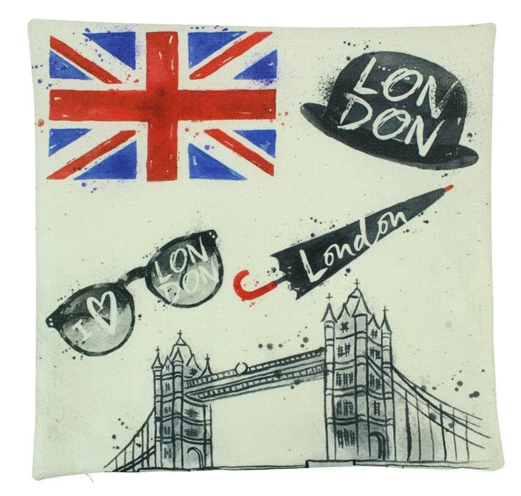London England | Pillow Cover | British Flag | Throw Pillow | Home Decor | London Bridge | Gifts for Travelers | Unique Friend Gift UniikPillows