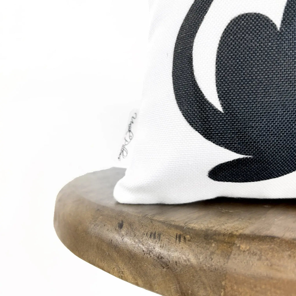 MINI Black Cat on White Pillow Cover | Fall Décor | Farmhouse Pillows | Country Décor | Fall Throw Pillows | Cute Throw Pillows | Cat Art UniikPillows