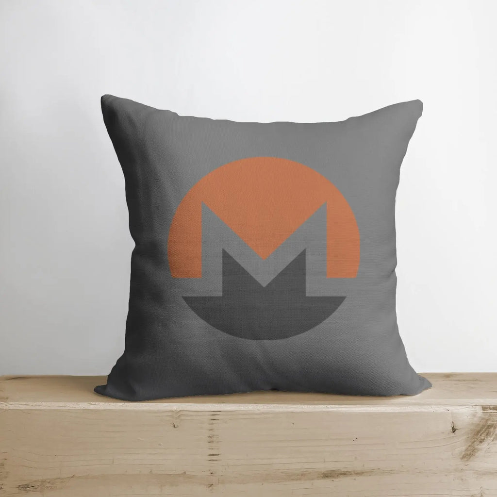 Monero Pillow | Double Sided | Monero Merch | Crypto Plush | Pillow Defi | Throw Pillows | Down Pillows | Crypto Pillows | Handmade in USA UniikPillows