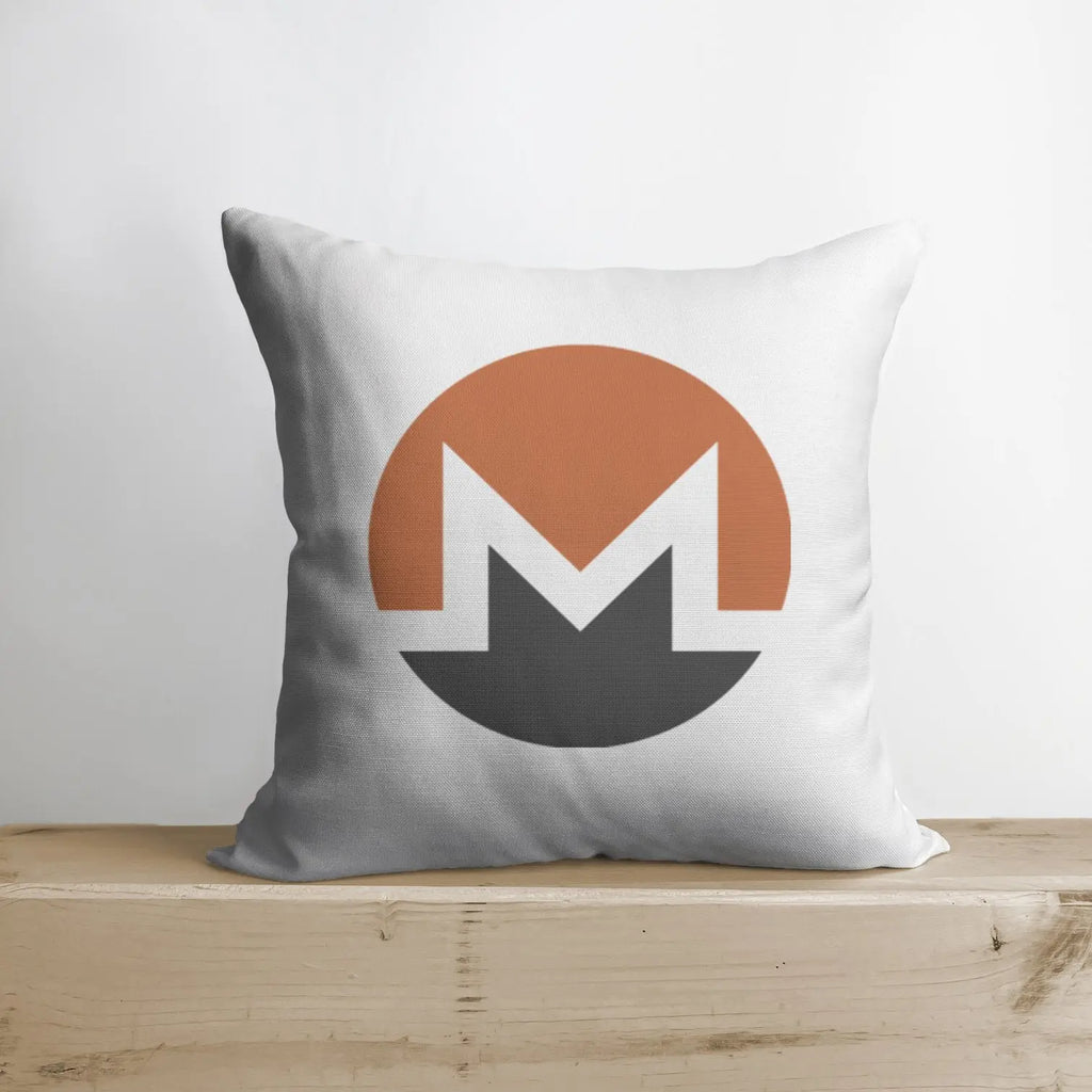 Monero Pillow | Double Sided | Monero Merch | Crypto Plush | Pillow Defi | Throw Pillows | Down Pillows | Crypto Pillows | Handmade in USA UniikPillows