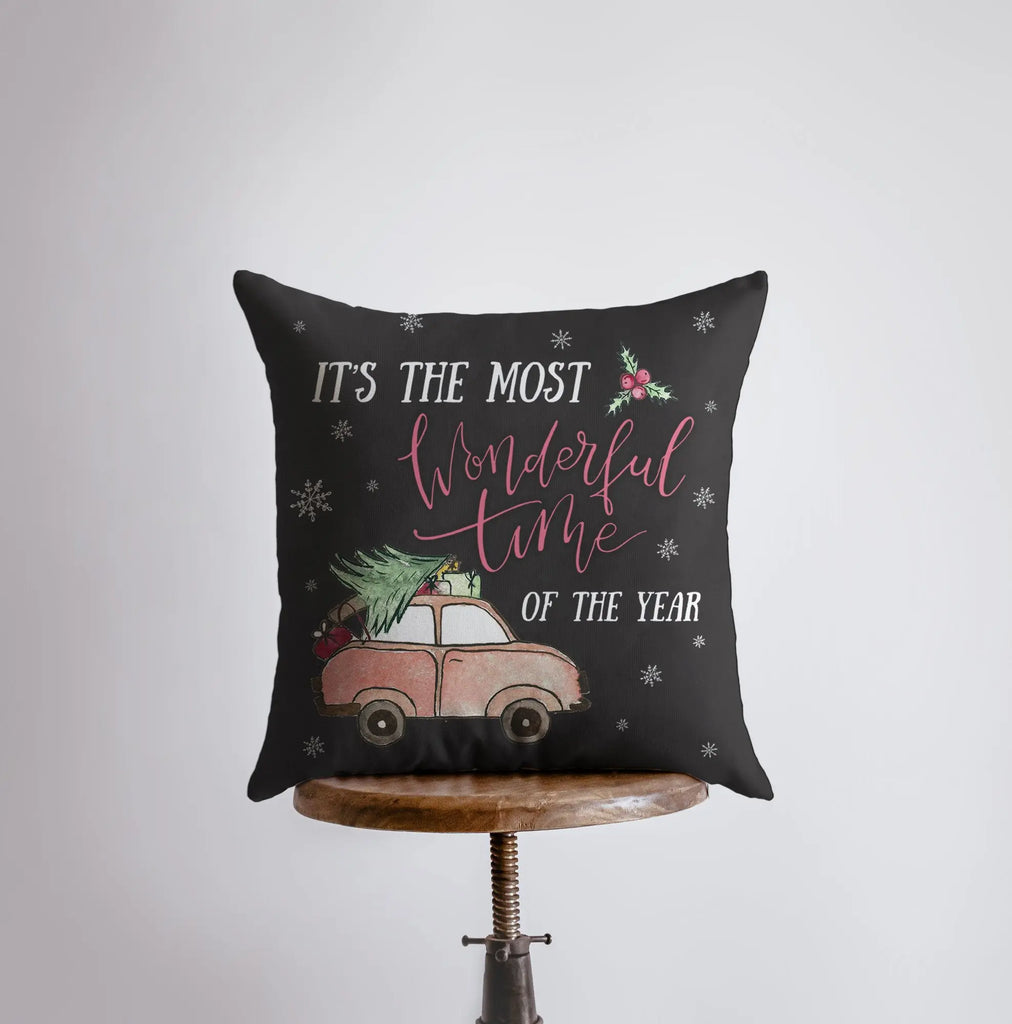 Most Wonderful Time of the Year | Pillow Cover | Christmas Pillowcases | Christmas Decor | Throw Pillow | Home Decor | Rustic Christmas UniikPillows