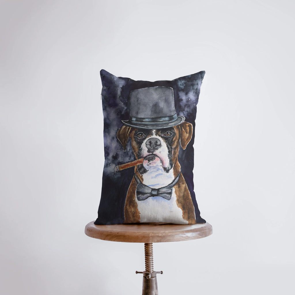 Mr. Boxer | Sophisticated Watercolor Boxer | 12x18 | Pillow Cover | Dog | Home Decor | Throw Pillow | Dog Lover Gift | Dog Mom Gift | Pillow UniikPillows