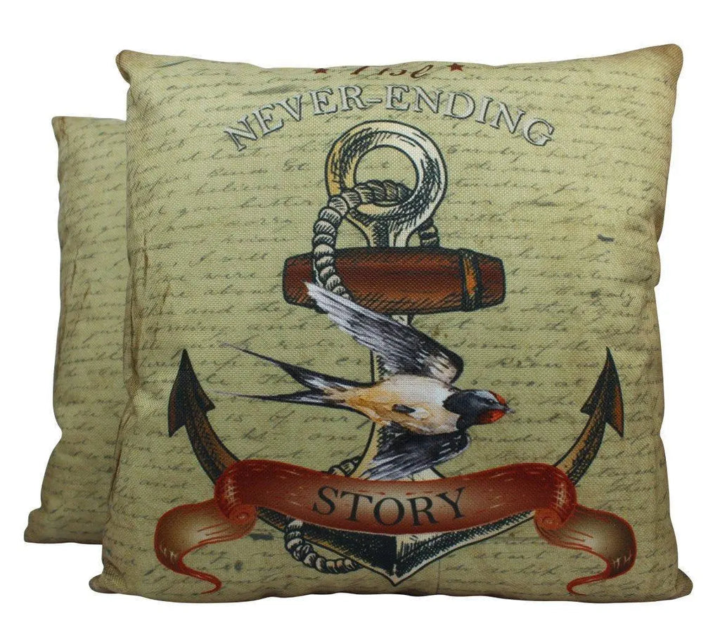 Never Ending Story | Neverending Story | Pillow Cover | Throw Pillow | Home Decor | Wander Lust | Anchor Decor | Decor Rustic | Room Decor UniikPillows