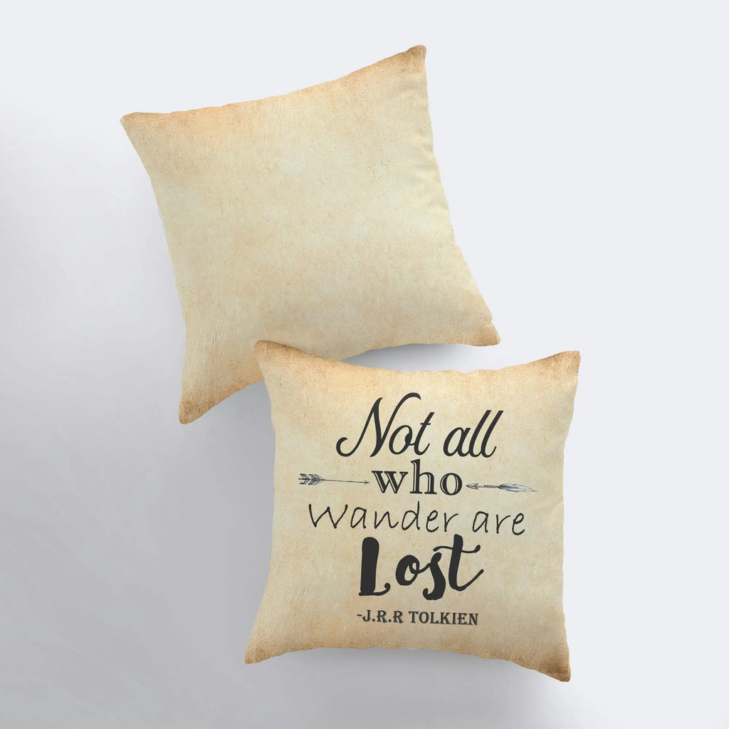 Not All Who Wander | Pillow Cover | Throw Pillow | JRR Tolkien | Room Decor | Home Decor | Bedroom Decor | Decorative Pillows for Couch UniikPillows