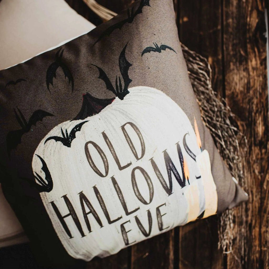 Old Hallows Eve Pumpkin Pillow Cover |  Halloween decor | Farmhouse Pillows | Country Decor | Fall Throw Pillows | Cute Throw Pillows | Gift UniikPillows