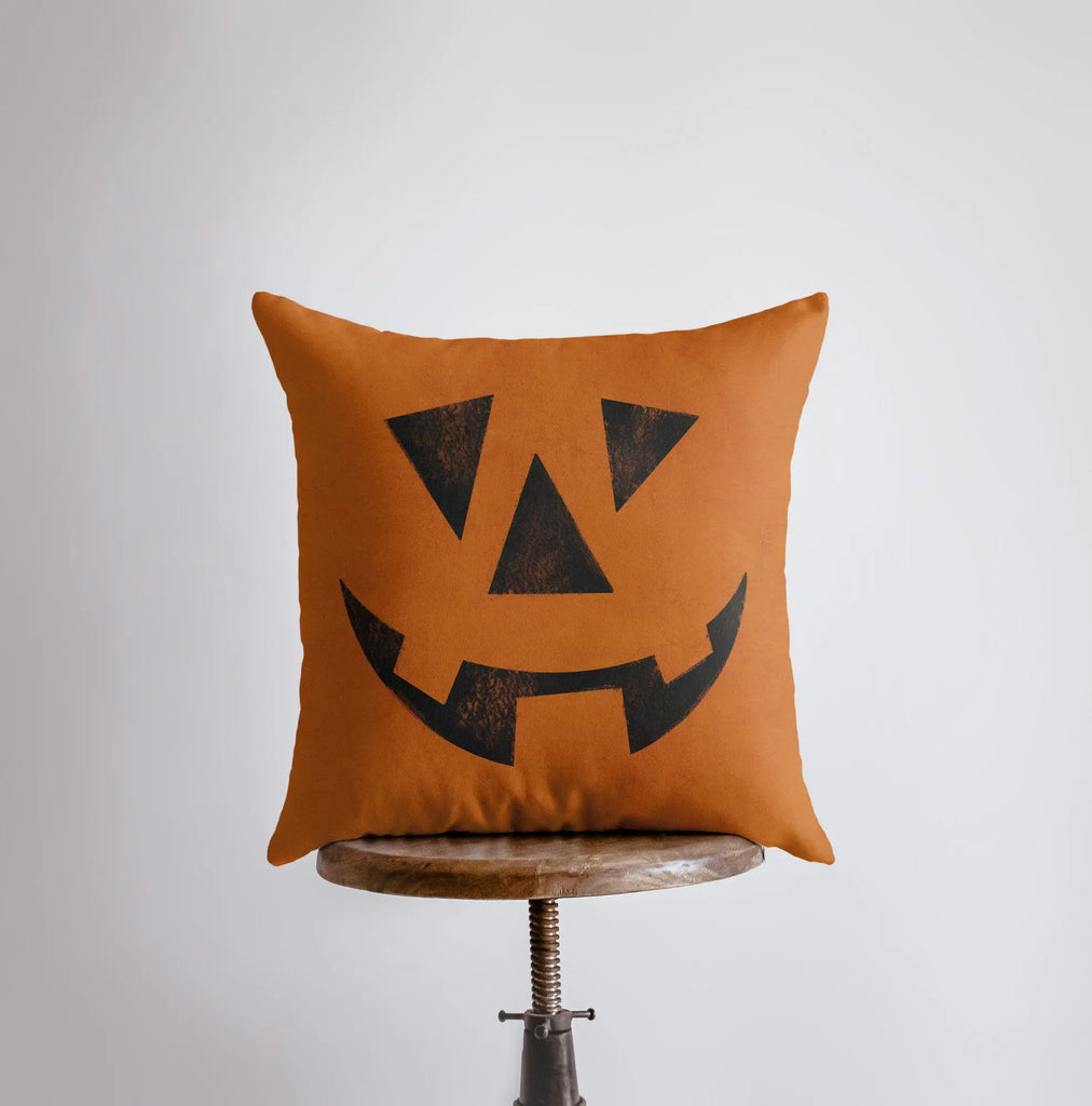 Orange Jack O Lantern Pillow Cover | Fall Décor | Halloween Pillows | Halloween Décor | Fall Throw Pillows | Cute Throw Pillows UniikPillows