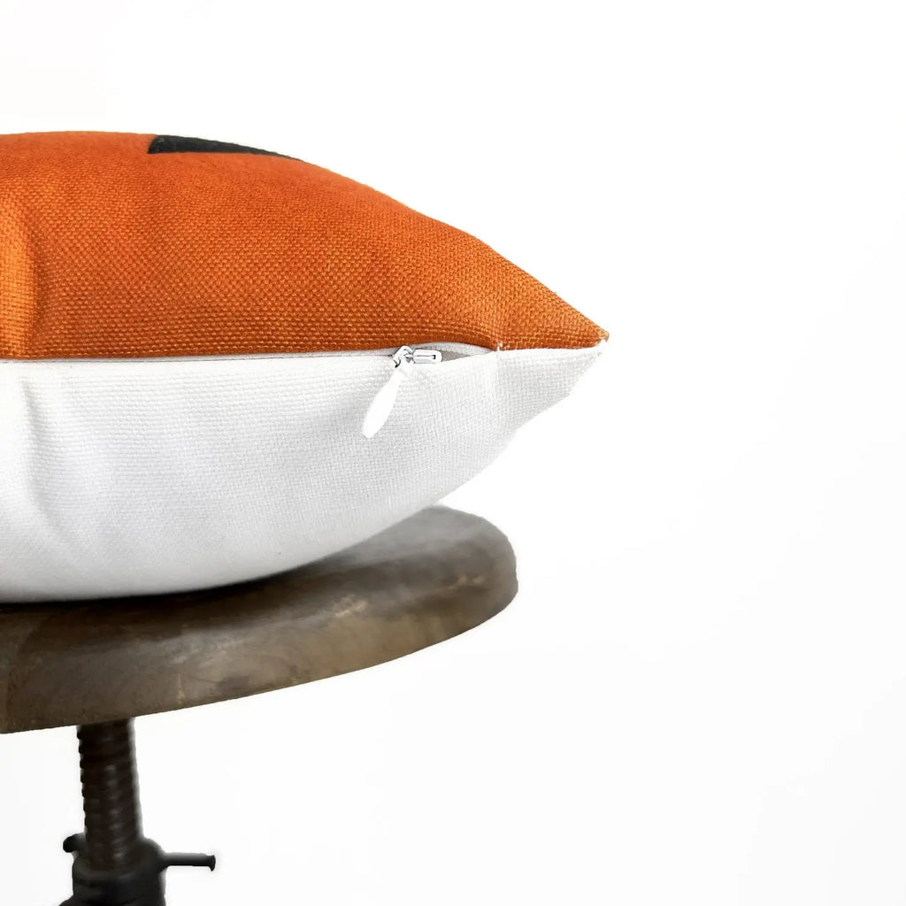 Orange Jack O Lantern Pillow Cover | Fall Décor | Halloween Pillows | Halloween Décor | Fall Throw Pillows | Cute Throw Pillows UniikPillows