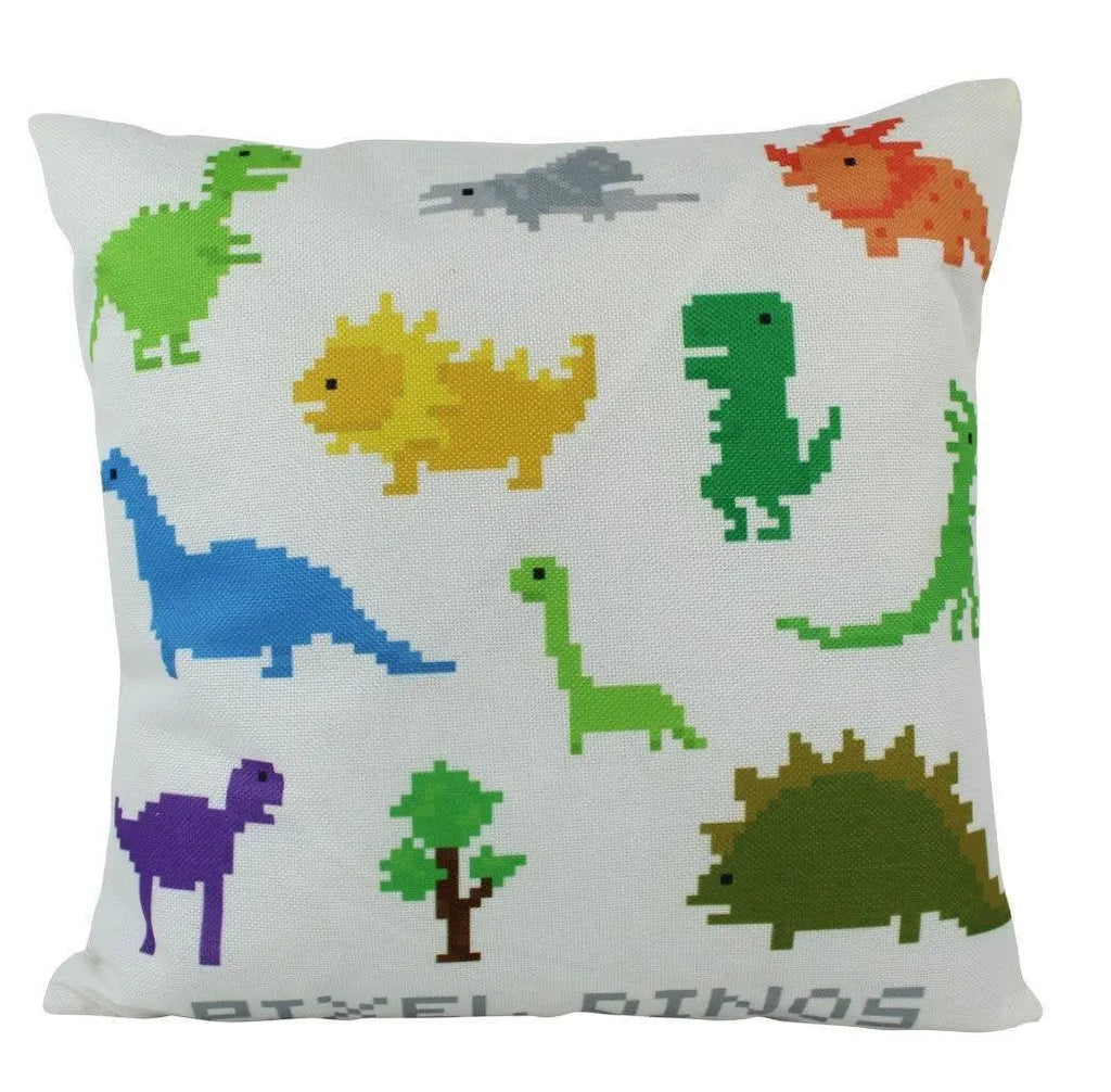 Pixel Art | Dino |  | Fun Gifts | Pillow Cover | Home Decor | Throw Pillows | Happy Birthday | Kids Room Decor | Kids Room | Room Decor UniikPillows