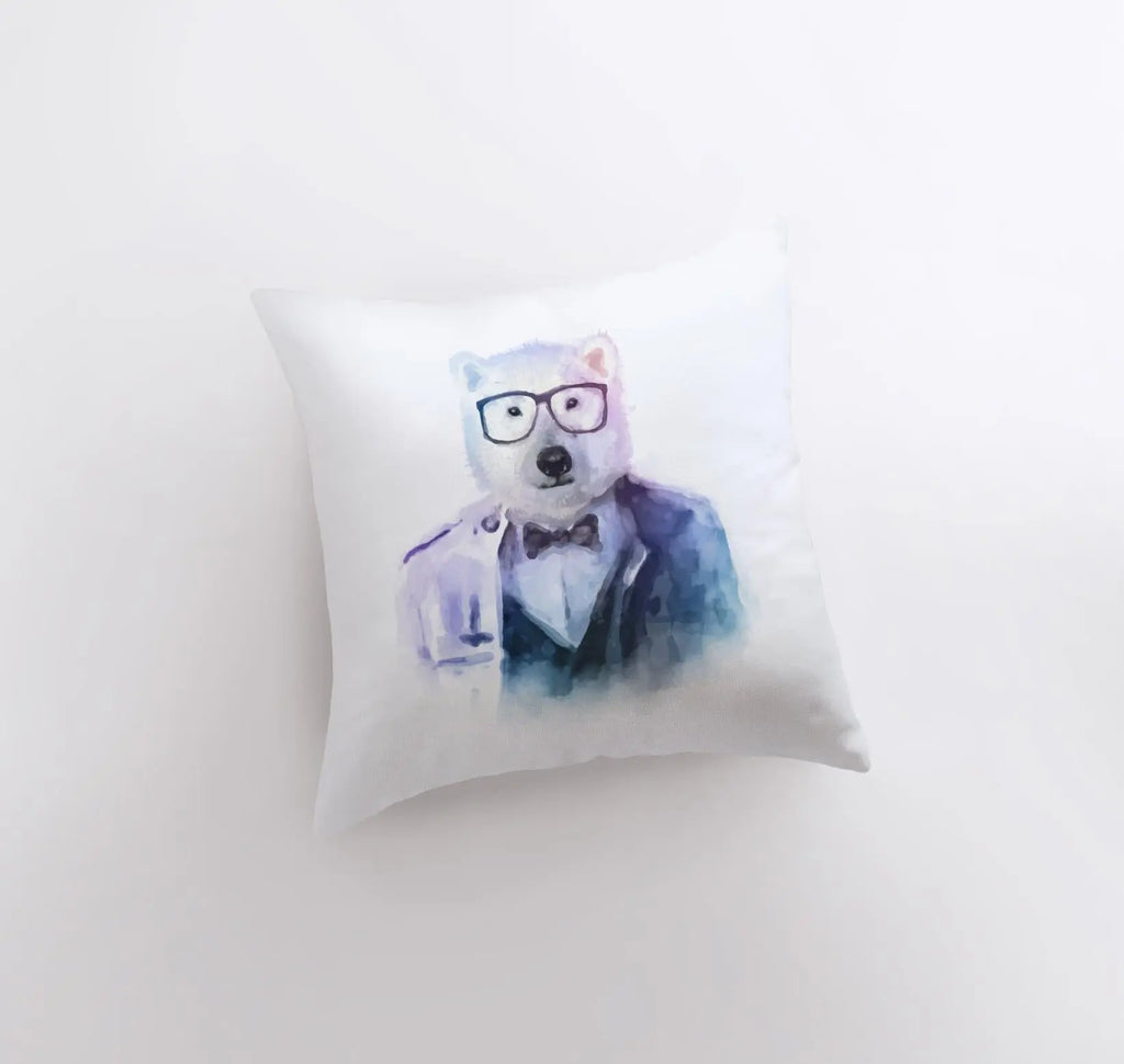 Polar Bear | Hipster | Pillow Cover | Wilderness | Throw Pillow | Forest Animals | Home Decor | Cute Throw Pillows | Best Throw Pillows UniikPillows