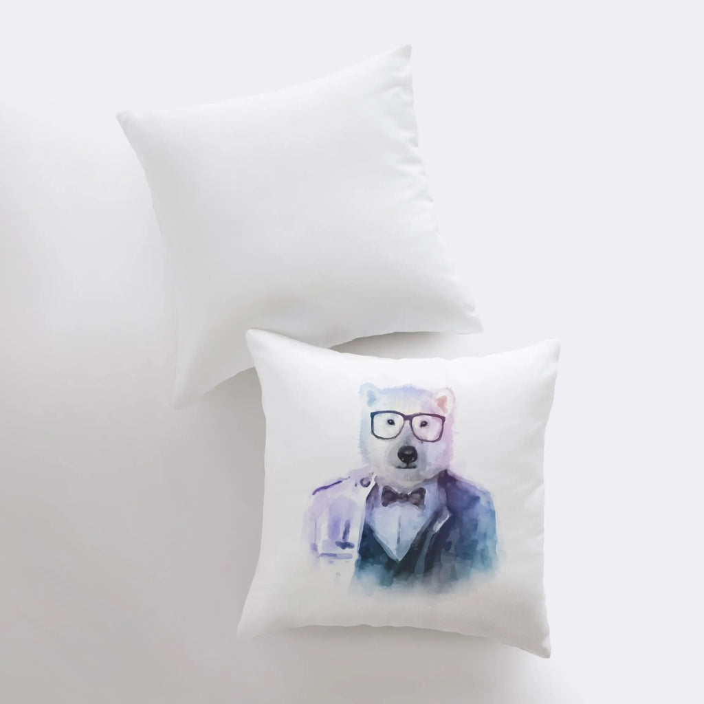 Polar Bear | Hipster | Pillow Cover | Wilderness | Throw Pillow | Forest Animals | Home Decor | Cute Throw Pillows | Best Throw Pillows UniikPillows