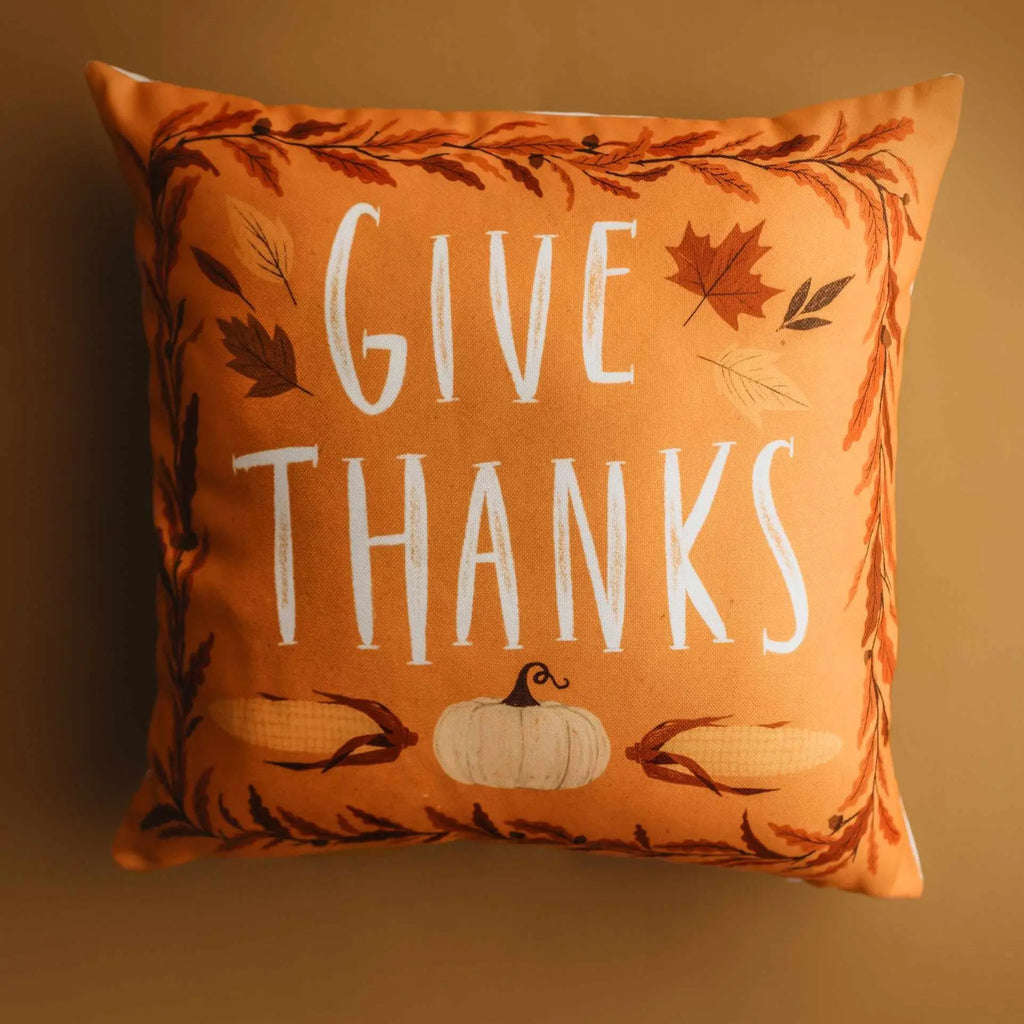 Primitive Give Thanks Pillow Cover |  Thanksgiving decor | Farmhouse Pillows | Country Decor | Fall Throw Pillows | Cute Throw Pillow | Gift UniikPillows