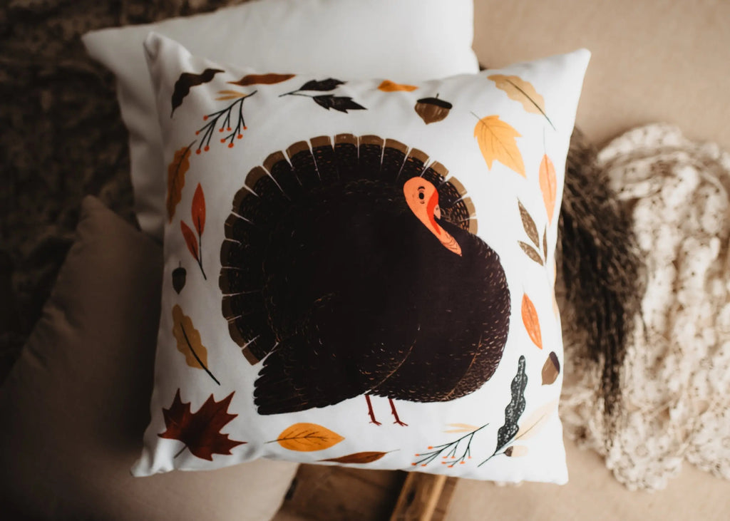 Primitive Turkey Pillow Cover |  Thanksgiving decor | Farmhouse Pillows | Country Decor | Fall Throw Pillows | Cute Throw Pillows | Gift UniikPillows
