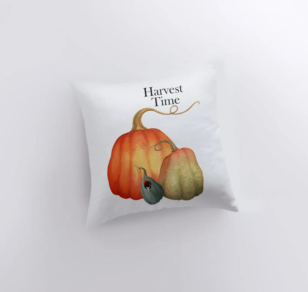 Pumpkin Harvest Time Pillow Cover |  Modern Farmhouse | Farmhouse Pillows | Country Decor | Fall Throw Pillows | Cute Throw Pillows UniikPillows