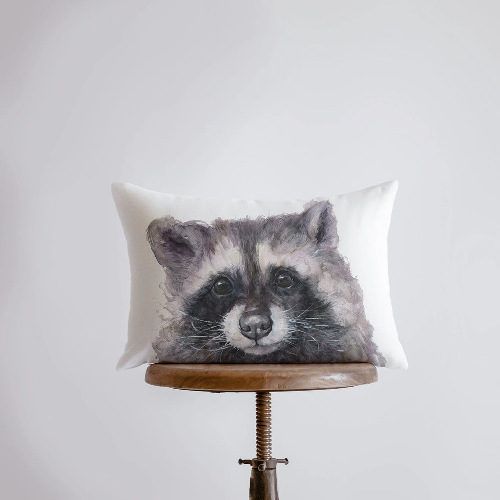 Raccoon | Watercolor Raccoon | 12x18 | Pillow Cover | Wild Animals | Home Decor | Cabin Decor | Country Decor | Cute Animal | Wild Animal UniikPillows