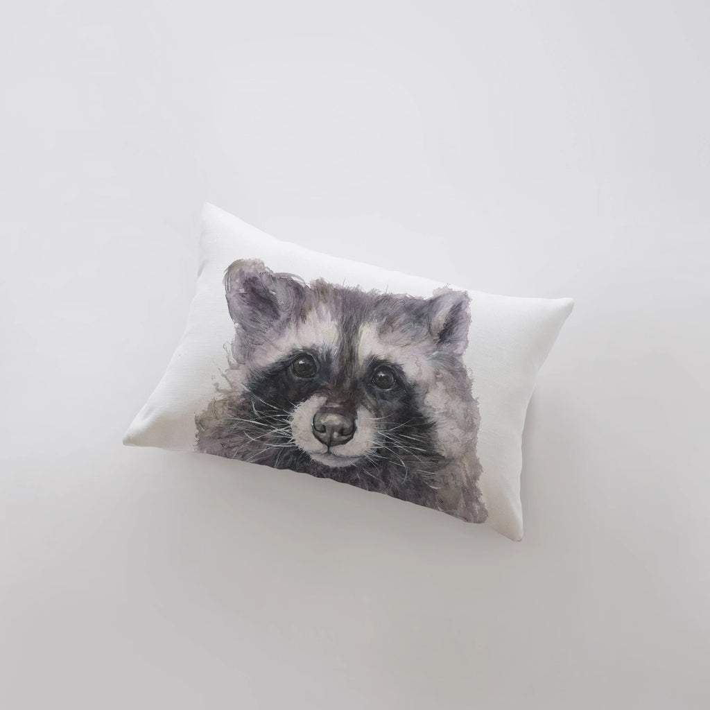 Raccoon | Watercolor Raccoon | 12x18 | Pillow Cover | Wild Animals | Home Decor | Cabin Decor | Country Decor | Cute Animal | Wild Animal UniikPillows