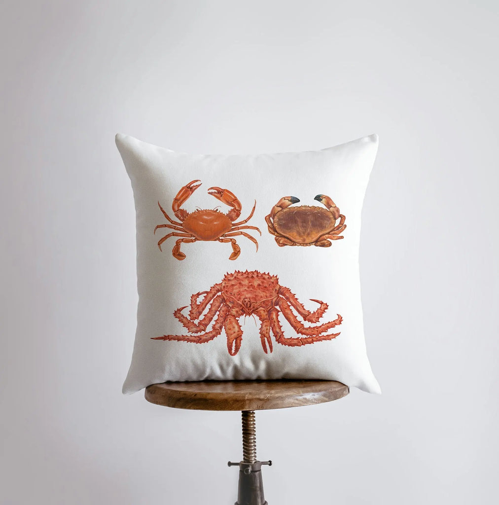 Red Crabs |  Crustaceans | Throw Pillow | Home Decor |Modern Decor |Nautical |Ocean | Gift for Her | Accent Pillow Cover | Beach | Custation UniikPillows