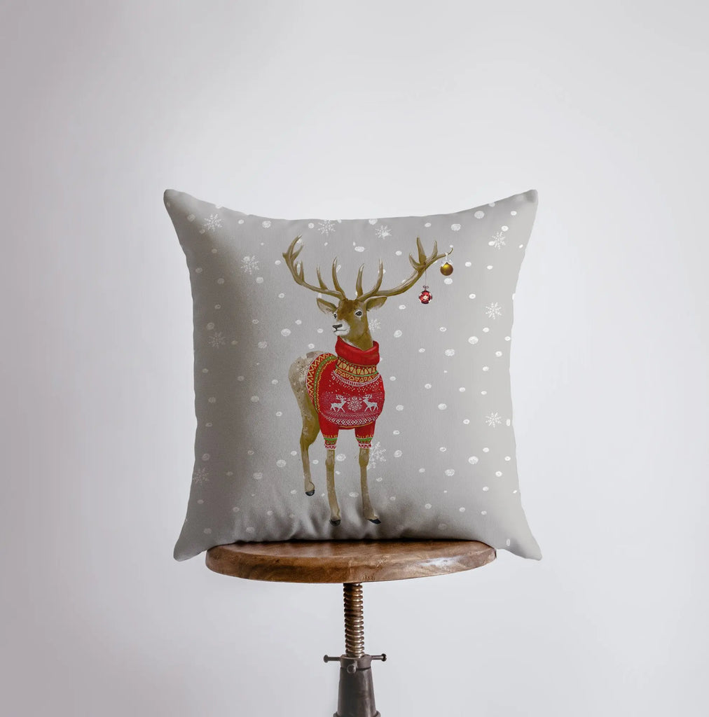 Reindeer | Throw Pillows | Christmas Pillow | Christmas Gift | Home Decor Modern | Christmas Throw Pillows | Christmas Home Decor | Mom Gift UniikPillows