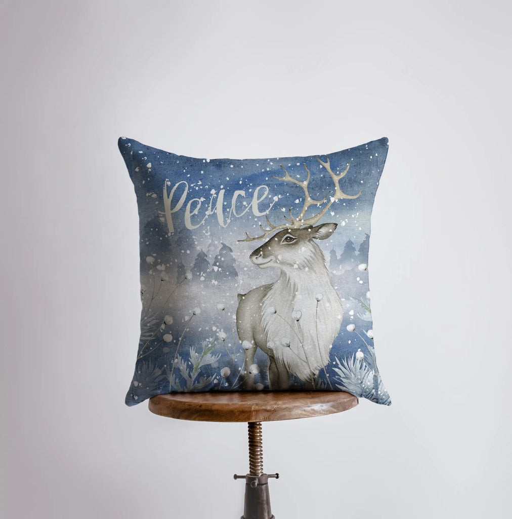 Reindeer Peace | Throw Pillows | Christmas Pillow | Thank you Gift | Christmas Gift | Gift for Her | Gift for Mom | Home Decor | Let it Snow UniikPillows