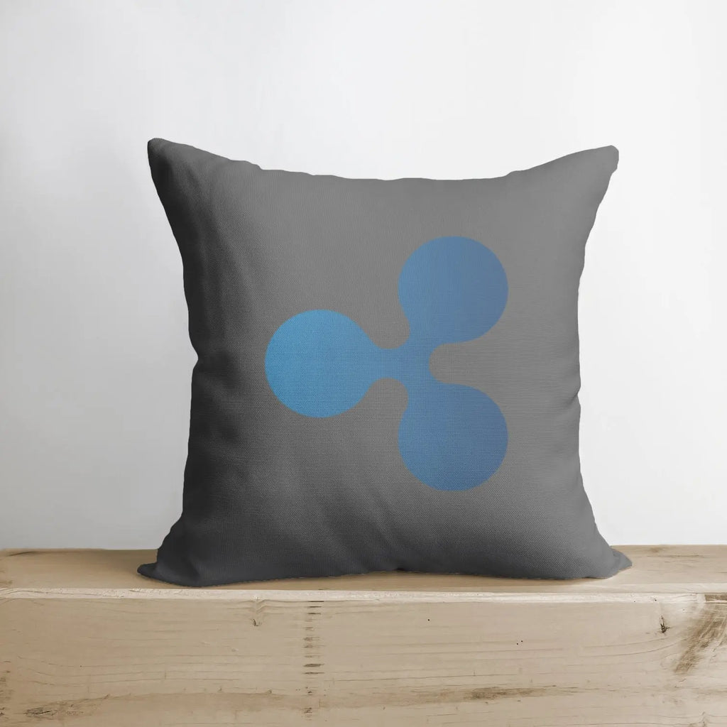 Ripple Pillow | Double Sided | Ripple Merch | Crypto Plush | Pillow Defi | Throw Pillows | Down Pillows | Crypto Pillows | Handmade in USA UniikPillows