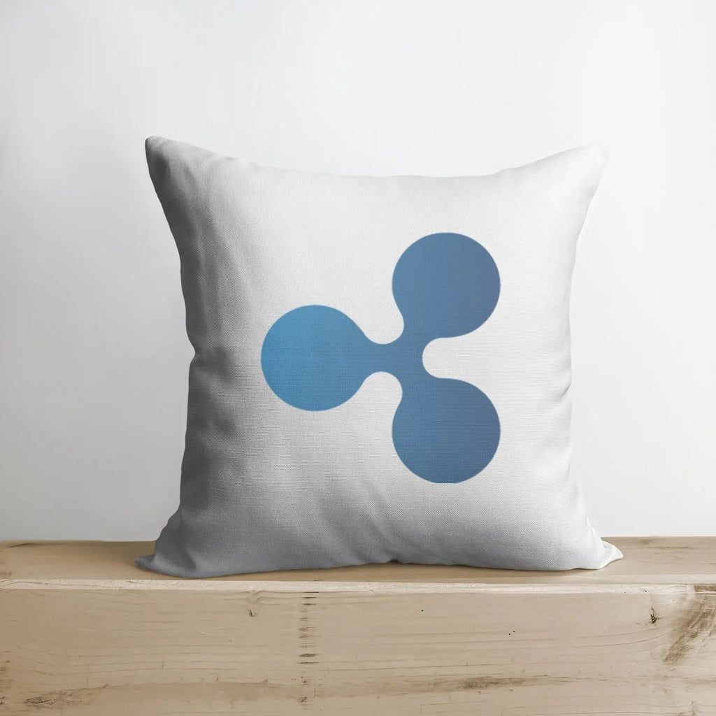 Ripple Pillow | Double Sided | Ripple Merch | Crypto Plush | Pillow Defi | Throw Pillows | Down Pillows | Crypto Pillows | Handmade in USA UniikPillows
