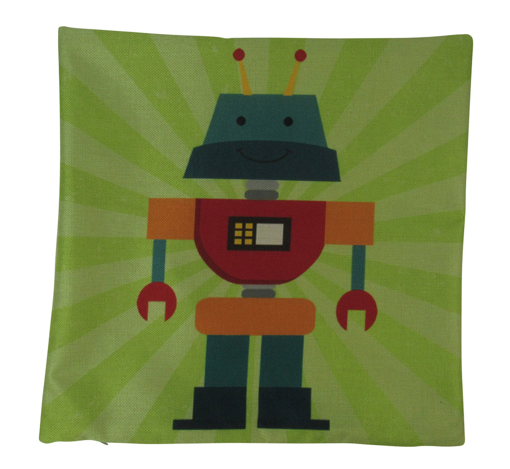 Robot | Light Green |  Fun Gifts | Pillow Cover | Home Decor | Throw Pillows | Happy Birthday | Kids Room Decor | Kids Room | Room Decor UniikPillows