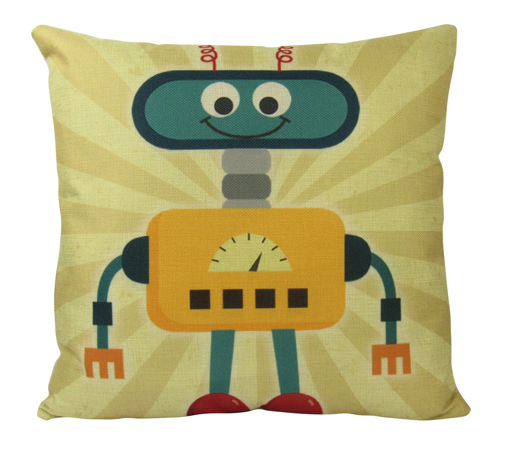 Robot | Yellow | Fun Gifts | Pillow Cover | Home Decor | Throw Pillows | Happy Birthday | Kids Room Decor | Kids Room | Room Decor UniikPillows