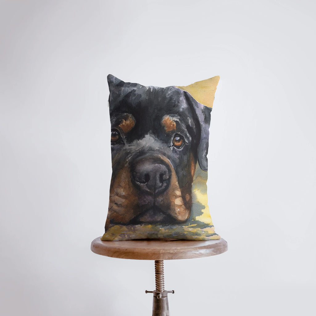 Rottweiler | Watercolor Rottweiler | 12x18 | Pillow Cover | Dog | Home Décor | Custom Dog Pillow | Dog Lover Gift | Dog Mom Gift UniikPillows
