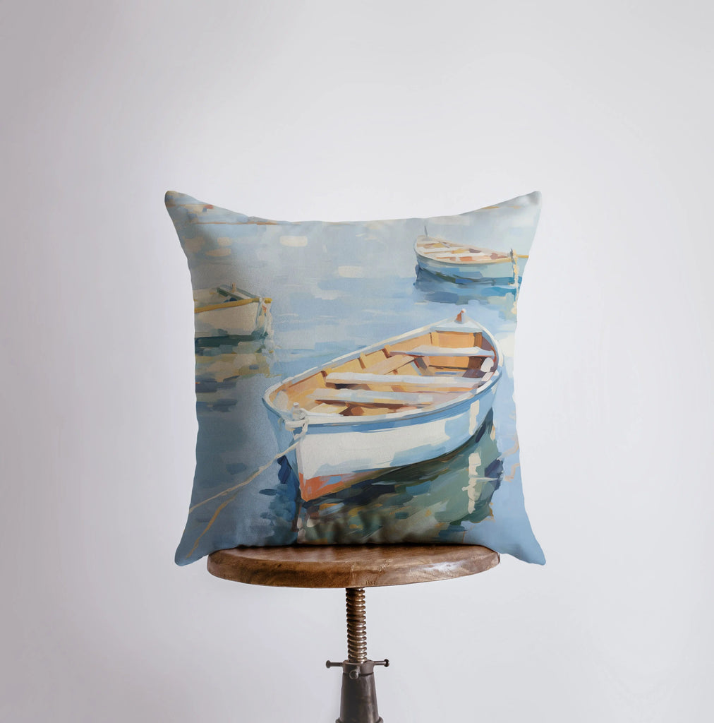 Sailboat on Blue Water | Gouache Painting | Coastal | Ocean | Throw Pillow | Beach | Home Decor | Gift for Her | Pillow Cover | Travel Gift - UniikPillows