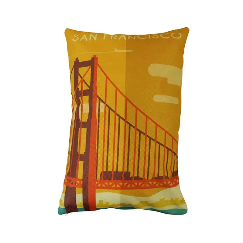 San Francisco | Adventure Time | 12x18 | Pillow Cover | Wander lust | Throw Pillow | Travel Decor | Travel Gift | Gift for Friend | Bridge UniikPillows