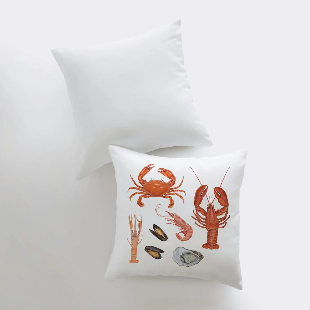 Sea Crustaceans | Throw Pillow | Home Décor | Modern Décor | Nautical | Ocean | Gift for Her | Accent Pillow Cover | Beach | Sea UniikPillows
