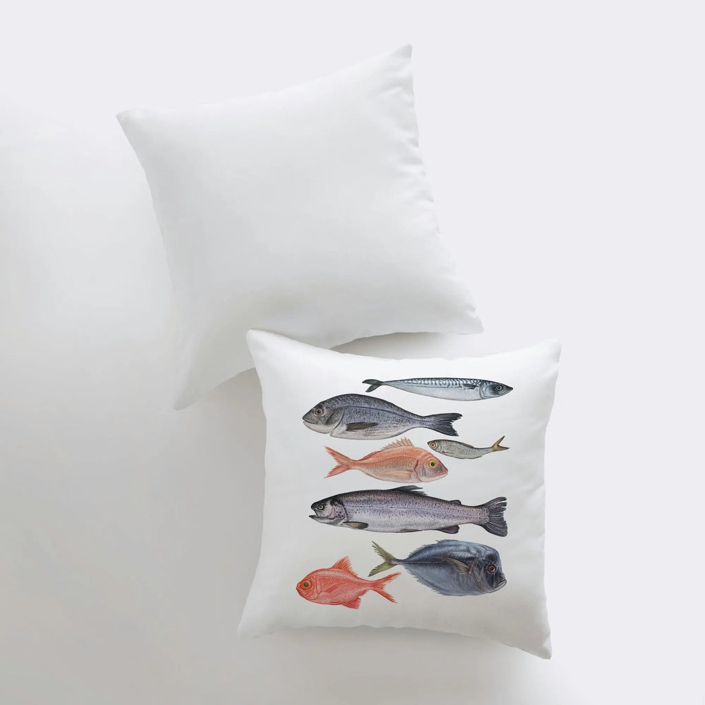 Seven Fish | Crustaceans | Throw Pillow | Home Decor | Modern Decor | Nautical | Ocean | Gift for Her | Accent Pillow Cover | Beach | Sea UniikPillows
