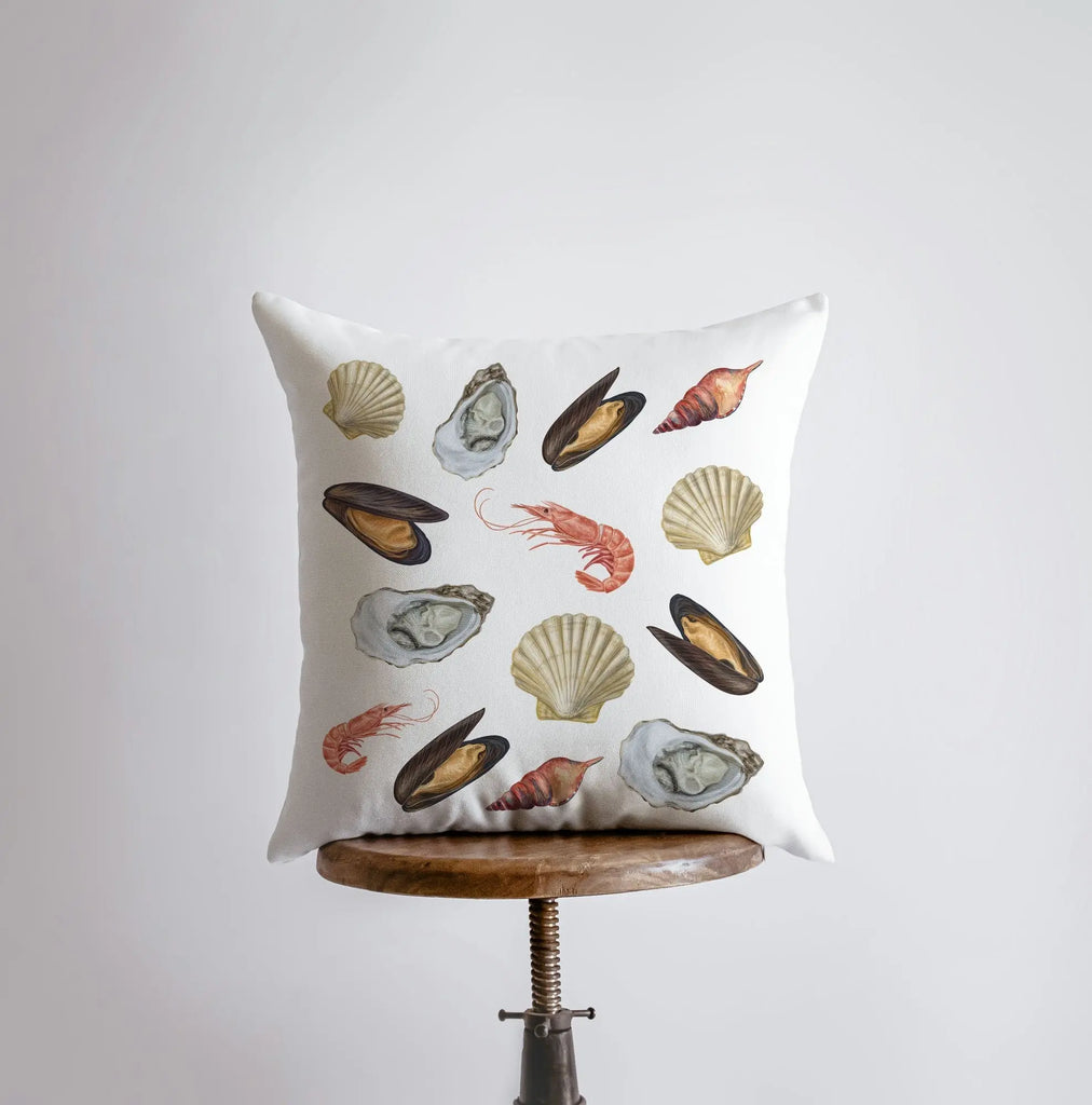 Shells |  Crustaceans | Throw Pillow | Home Decor | Modern Decor | Nautical | Ocean | Gift for Her | Accent Pillow Cover | Beach | Sea UniikPillows