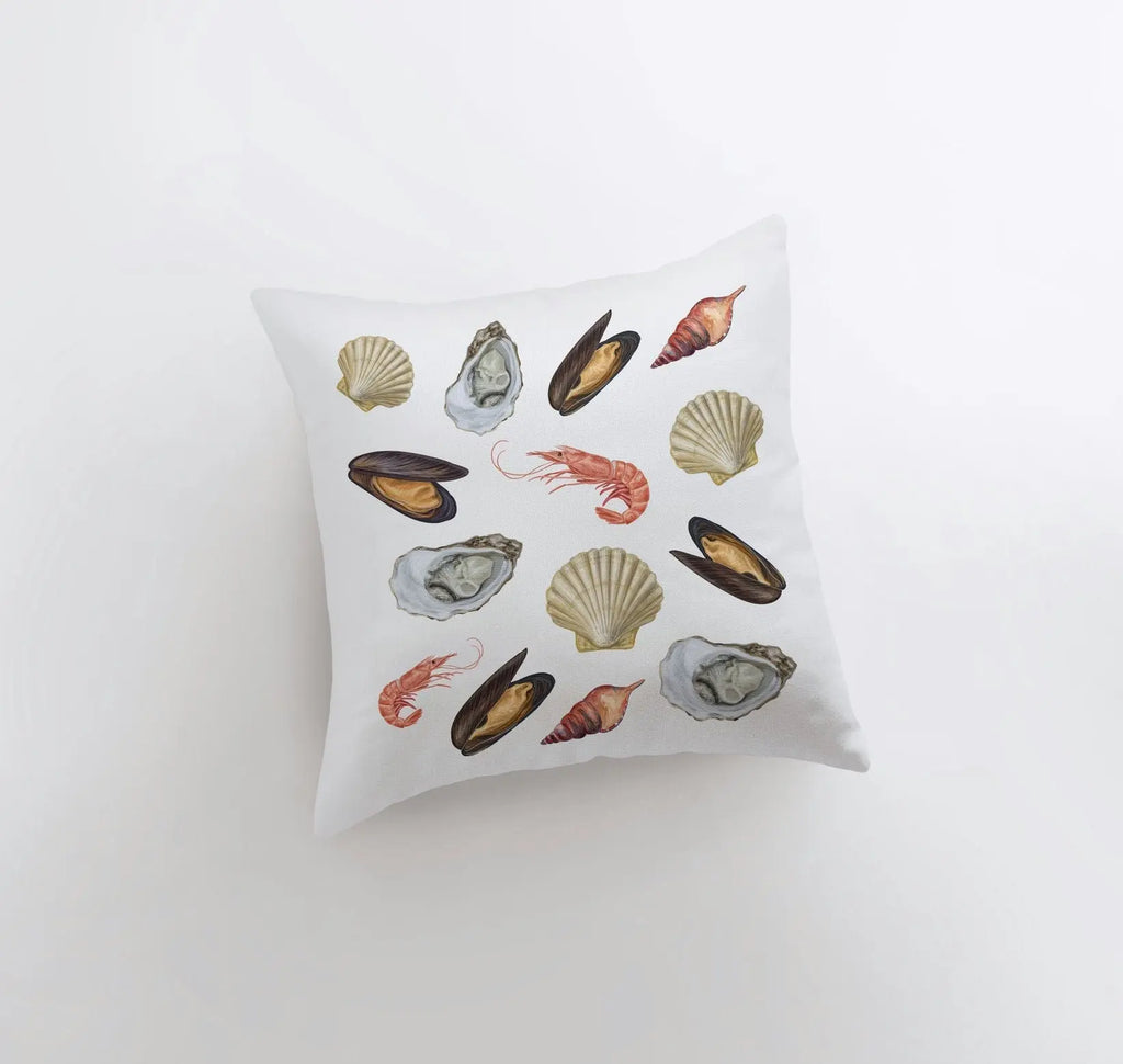 Shells |  Crustaceans | Throw Pillow | Home Decor | Modern Decor | Nautical | Ocean | Gift for Her | Accent Pillow Cover | Beach | Sea UniikPillows