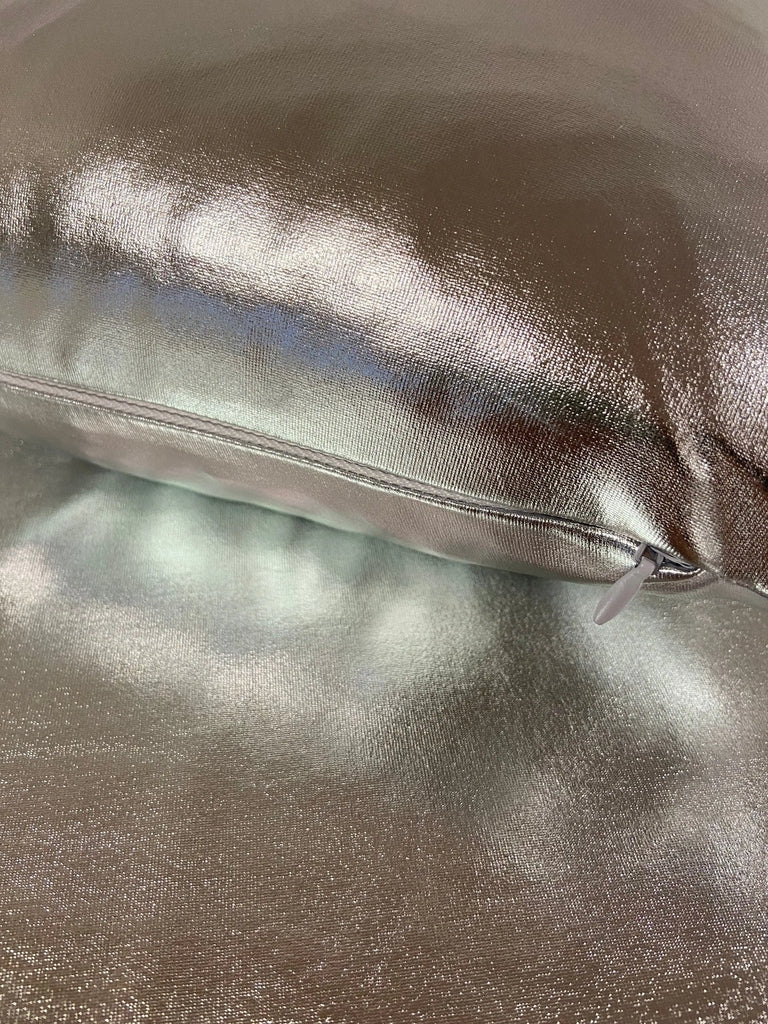 Silver Fabric Pillow Cover | Custom Sizes | Modern | Silver Throw Pillows | Gift for her | Hi End Accents | Luxury Decorator Pillows | Color UniikPillows