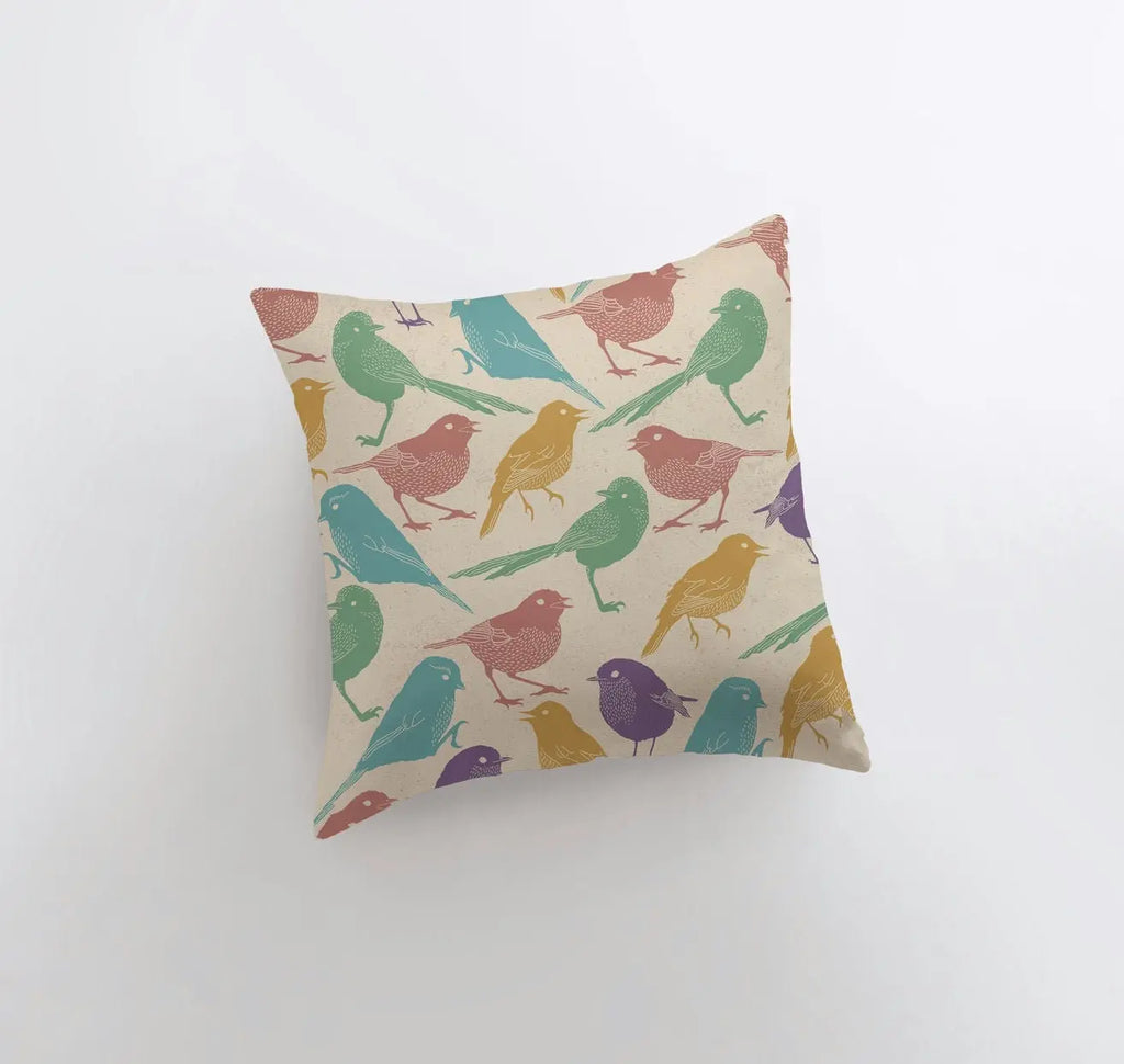 Sparrows | Pillow Cover | Bird Lover | Pillow | Animal Decor | Home Decor | Room Decor | Farmhouse Decor | Colorful Decor | Gift for her UniikPillows