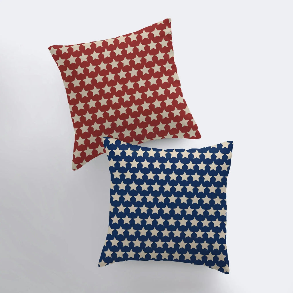 Star Fourth of July | Pillow Cover | Memorial Gift | Throw Pillow | Home Decor | Freedom Pillow | Accent Pillow | Throw Pillows | Mom Gift UniikPillows