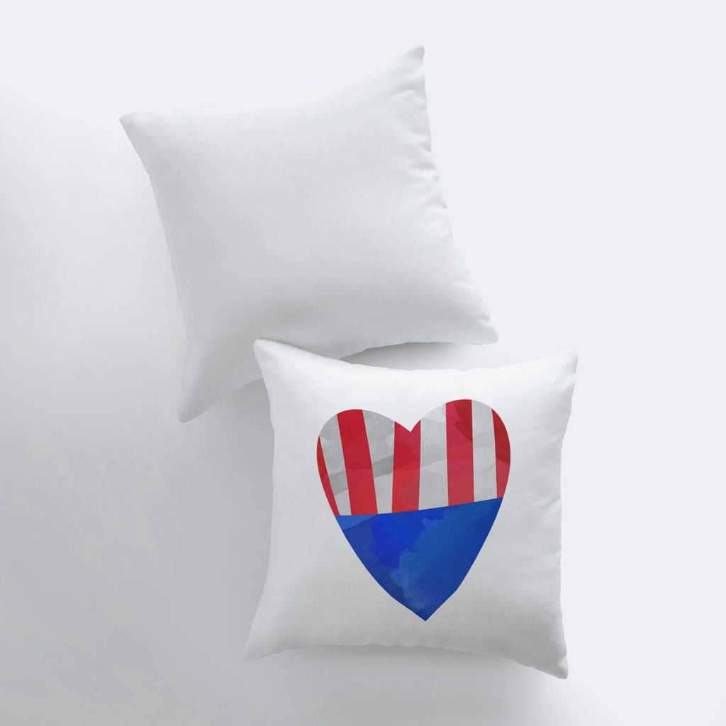 Stripes Heart | Pillow Cover | Memorial Gift | Home Decor | Freedom Pillow | Pillow | Decor | Throw Pillows | Bedroom Decor | Fourth of July UniikPillows