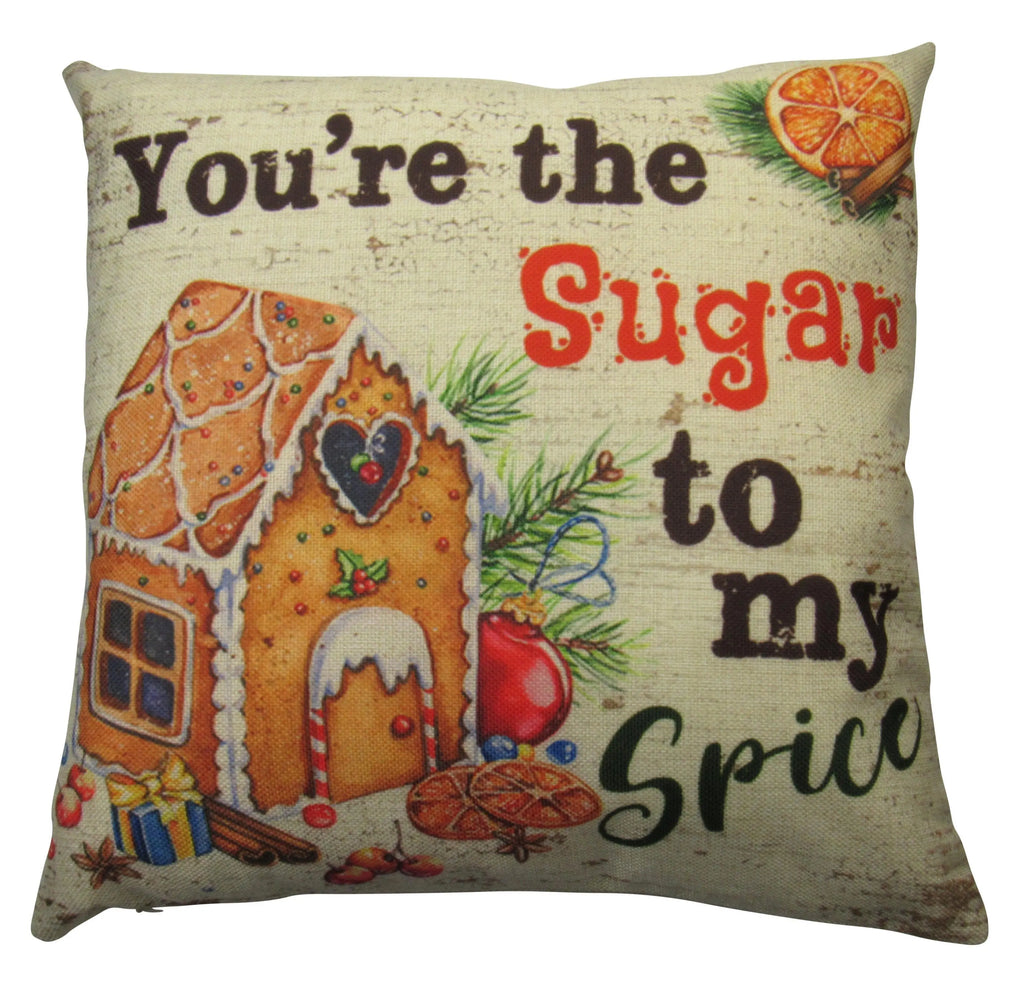 Sugar to my Spice | Throw Pillows | Christmas Pillow | Kids Pillow Cover | Personalized Gift | Decor Pillows for Couch Sofa Pillows UniikPillows