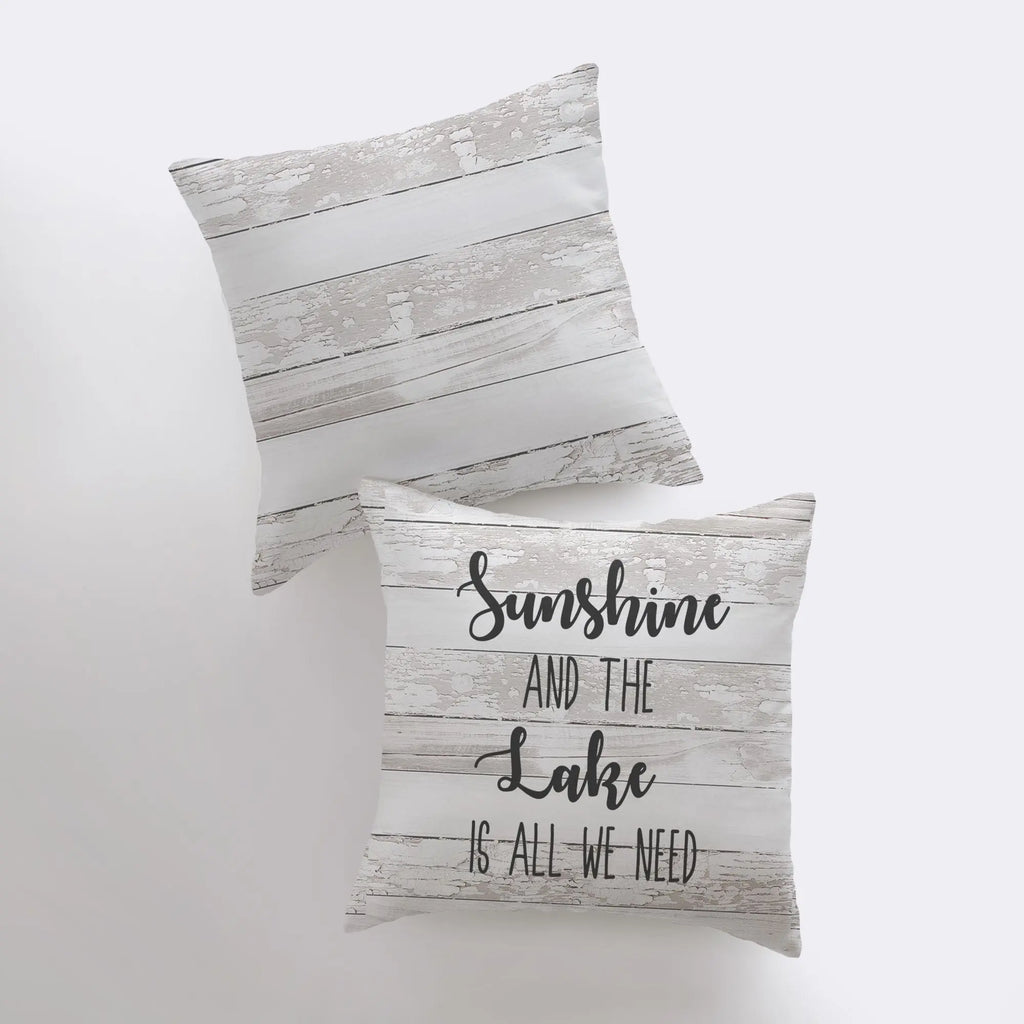 Sunshine and the Lake  |  Throw Pillow | Home Decor | Cabin Decor Ideas | Cabin Pillow | Lake Life | Vintage Lake Decor | Lake House UniikPillows