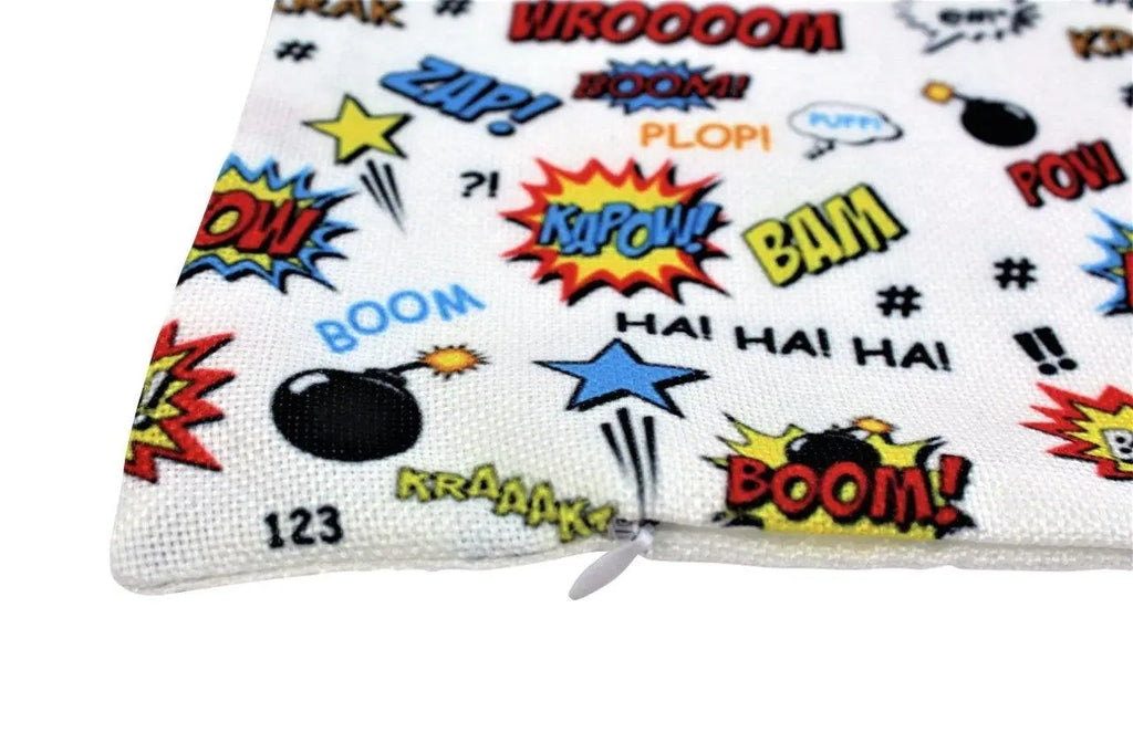 Super Hero BASH BOOM BAM | Anime | Fun Gifts | Pillow Cover | Home Decor | Throw Pillows | Happy Birthday | Kids Room | Room Decor UniikPillows