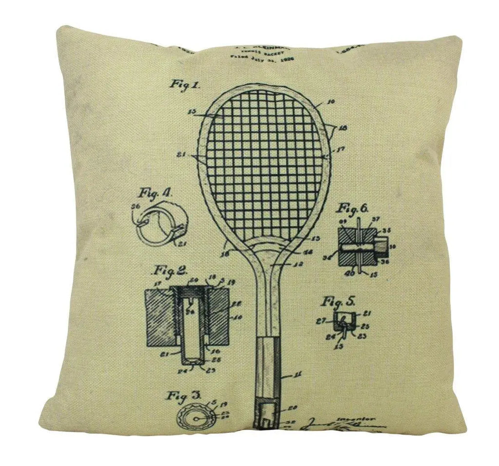 Tennis Racket | Tennis | Tennis Gifts | Tennis Decor | Tennis Gift | Room Decor | Bedroom Decor | Home Decor | Sports | Sports Fabric UniikPillows