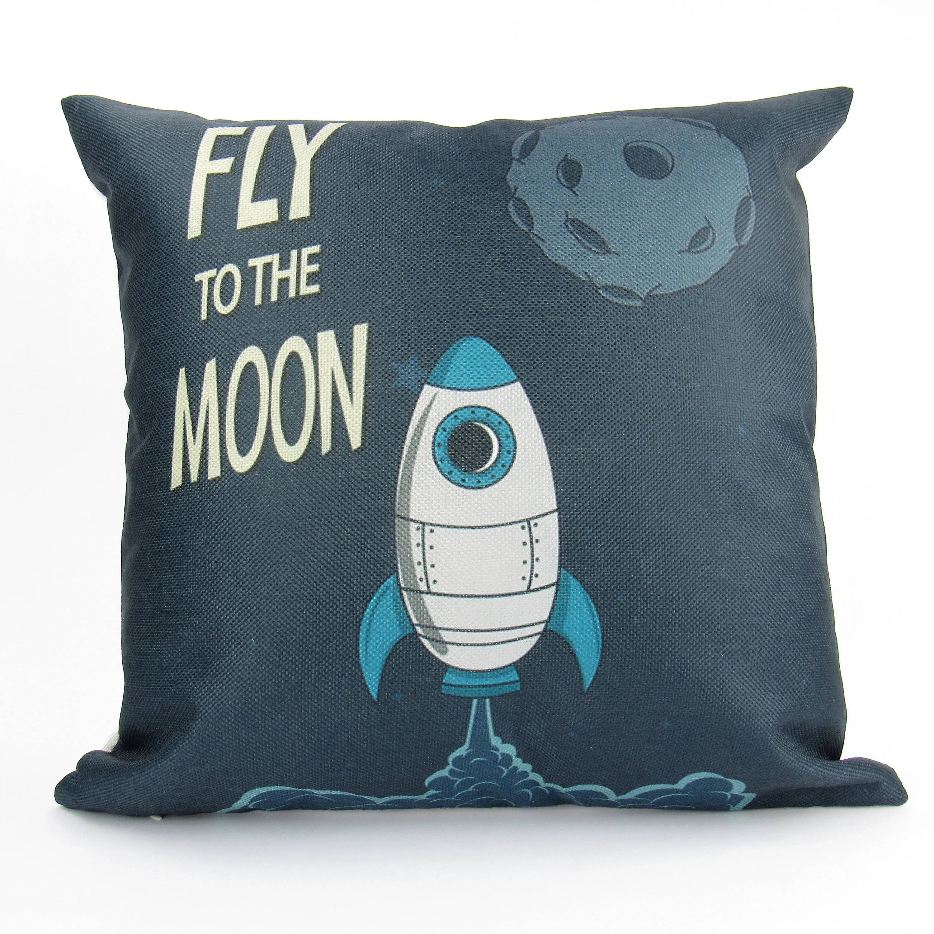 The to Moon Fly | Rocket | Fun Gifts | Pillow Cover | Home Decor | Throw Pillows | Happy Birthday | Kids Room Decor | Kids Room | Room Decor