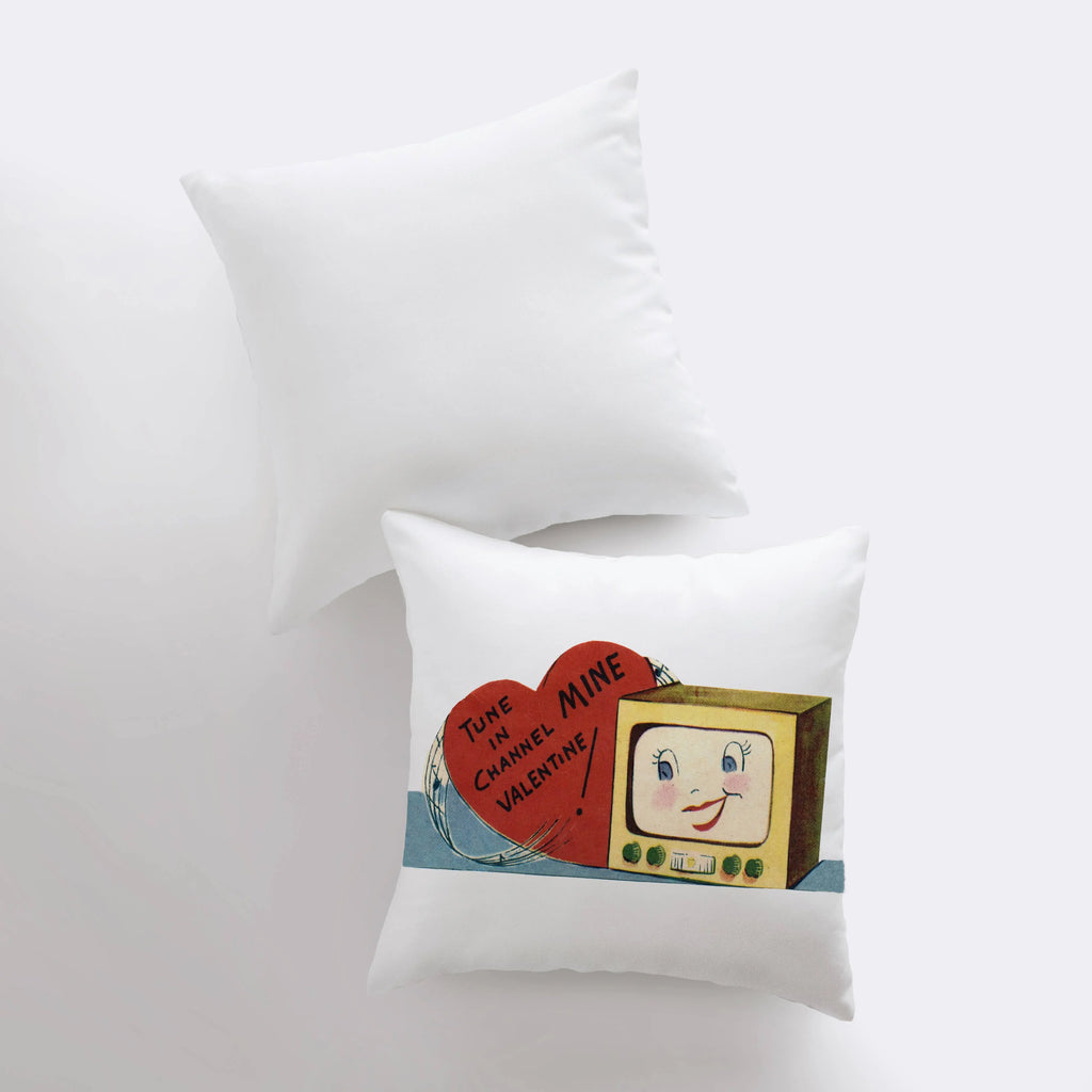 Tune into Channel Mine Vintage Valentines | Pillow Cover | Throw Pillow | Valentines Decor | Valentines Day Gifts | I Love You UniikPillows