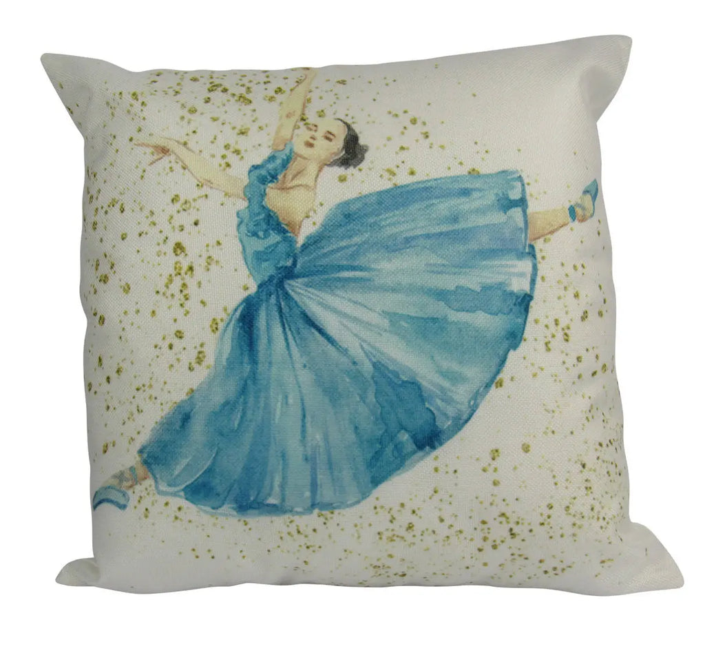 Turquoise | Ballerina | Jump | Dancing | Ballerina Decor | Ballerina Gift | Pillow Cover | Throw Pillow | Girls Gift | Dancer | Room Decor UniikPillows