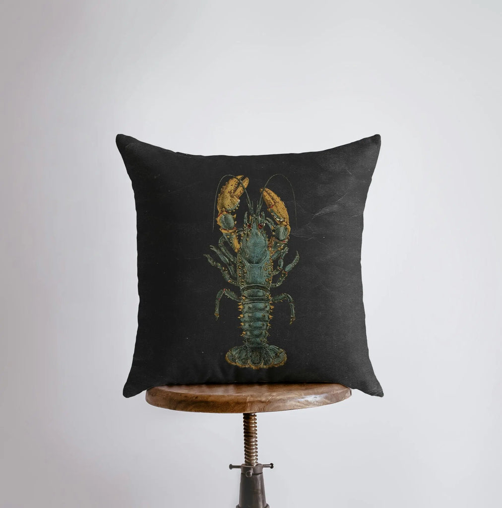 Vintage Blue Lobster | Pillow Cover | Throw Pillow | Home Decor |Coastal Decor |Nautical Pillow | Ocean | Gift for her | Accent Pillow | Sea UniikPillows