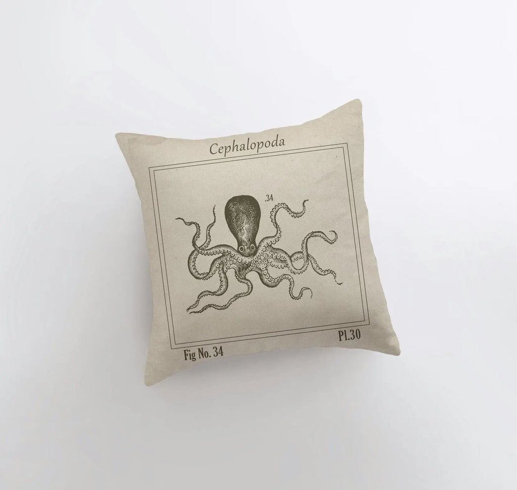 Vintage Giant Octopus | Pillow | Throw Pillow | Home Decor | Journal Decor | Nautical Pillow | Ocean | Gift for her | Accent Pillow | Sea UniikPillows