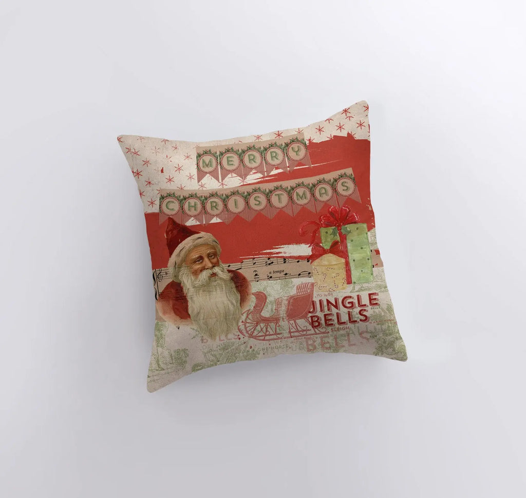 Vintage Jingle Bells | Merry Christmas | Throw Pillow | Christmas Pillow | Home Decor | Christmas Décor | Christmas tree | Christmas Gifts UniikPillows